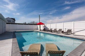 Private Pool! 16x36 Saltwater Pool with Poolside Powder Room