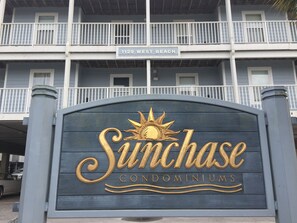 Street view of the front of our complex - Sunchase Condominiums.