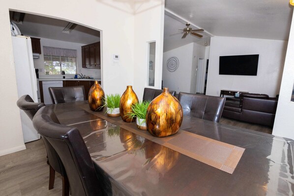 Dining room facing kitchen