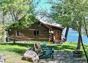 South side of log cabin