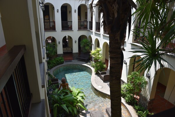 Pool area from second floor.