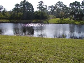 View of the canal from the pool deck