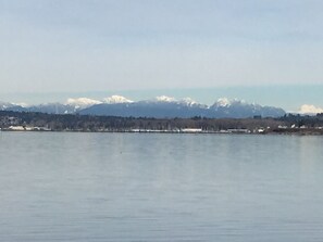 View of mountains across the bay
