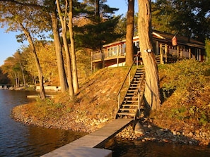 Golden Time on the Lake.
View of the Cottage from the Dock