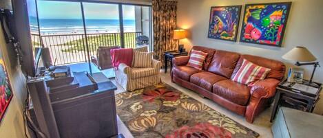 Enjoy the waves from the comfort of the living room, balcony and master. 