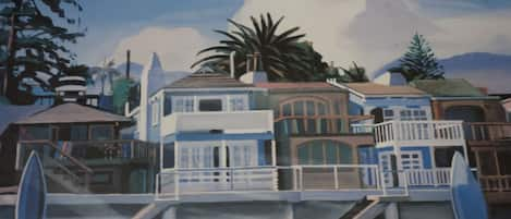 Painting of charming Miramar Beach, our home is not in the painting.