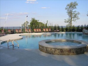 Mountaintop Southwind community heated pool & hot tub.  Open summer months.  