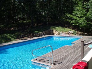 Large Pool with wrap around deck