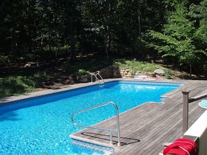 Large Pool with wrap around deck