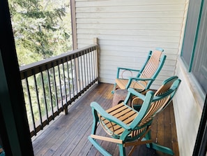 Take in the beautiful view. Main level outdoor deck. 