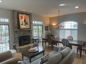 Entertain in large living area with all your friends and family