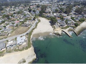 Aerial view: Sunny Cove beach & our neighborhood