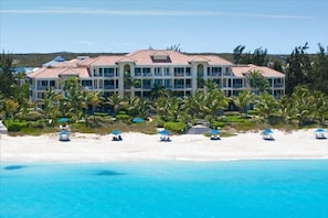 View of Villa Renaissance from Grace Bay. 305 is on the 3rd Floor to the Left