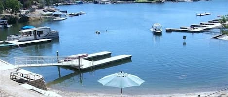 Private Beach Area and Boat Dock