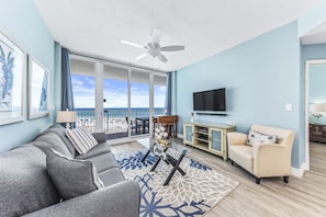 Main living area, flat screen TV