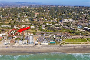 Across the street from the beach, walk to restaurants, the park & playground!