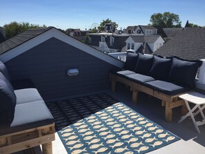 Roof Deck with view of Ferris Wheel