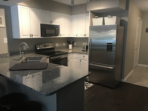 Kitchen with granite countertops 