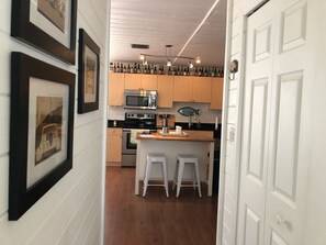 Entering front door