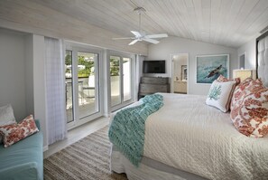 Opulent Upstairs Primary Bedroom with King Bed and Private Patio