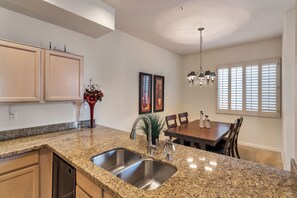New countertops, sink and faucet!