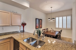 New countertops, sink and faucet!