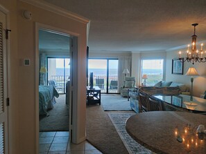 Unit is filled with ocean views the minute you walk in