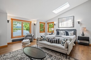 Second floor master bedroom with its own private bathroom overlooking the Lake.
