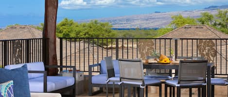 Welcome to Sand Castle Villa!
Gorgeous view of Kohala Mountain and peek-a-boo ocean views from the lanai