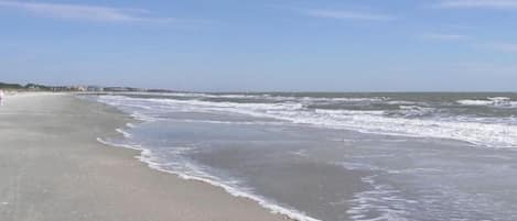 Beach in front of Hilton Head Resort is as nice as any on the Island