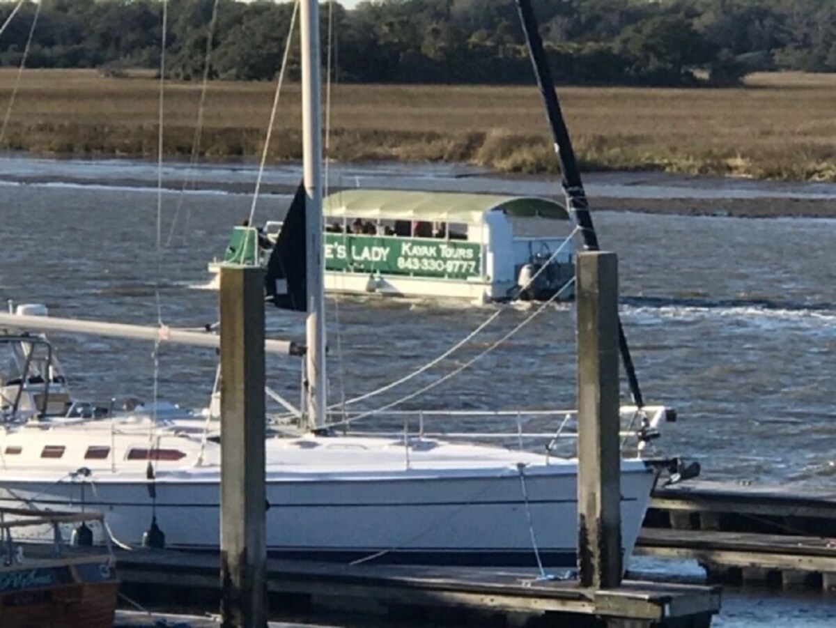 Beautiful Waterfront Villa on Deep Water At Bohicket Marina, Seabrook Island, SC