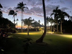 Enjoy evening sunsets from your lanai or the nearby oceanfront pavilion