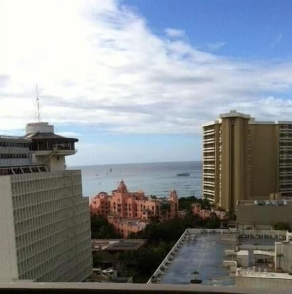 View of Waikiki Beach from your front door at the Marine Surf!