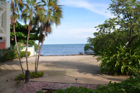 The private beach in back of our unit.