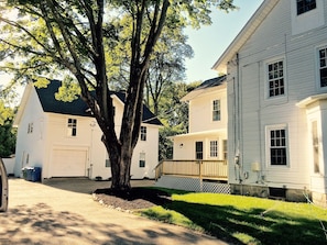 View from Driveway, house and original Carriage House