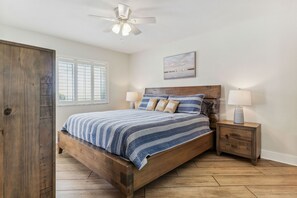 Primary bedroom with king bed
