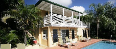 Tennis Cottage, viewed from the pool deck