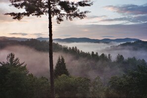 Early evening view from the porch at Five Ridge Bluff