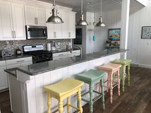 kitchen, breakfast bar area