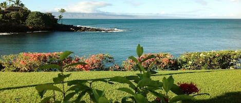 A16's view of Honokeana Bay and the island of Lanaí in background