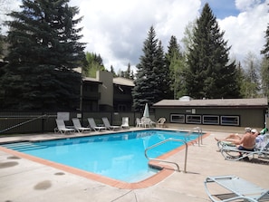 Summer pool open from Memorial Day into Sept.