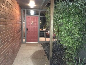 Front door moved to make breezway to new garage addition.  See Jill's blog!