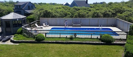 Private 800 square foot heated pool.  Fenced in with screened in Gazebo entrance