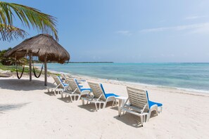 Just another gorgeous day in paradise. Enjoy the  sun or the shady hammocks