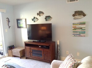 Flat screen TV in living room