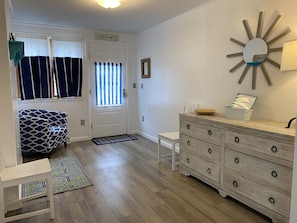 Entry room with key code door