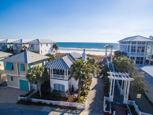 View from above - direct Gulf Front with easy beach access 