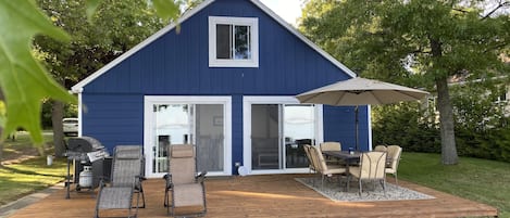 Deck overlooking lake