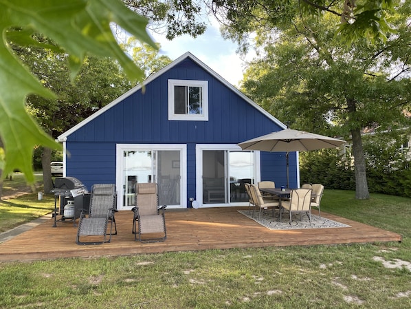 Deck overlooking lake