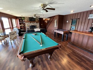 Pool and foosball in the downstairs living room!